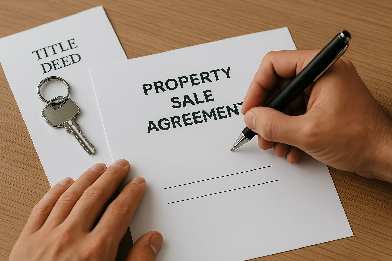South African property legal documents and keys on a desk representing real estate compliance